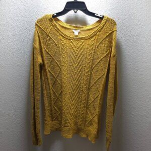 Mossimo Mustard Yellow Knit Sweater | Size Small